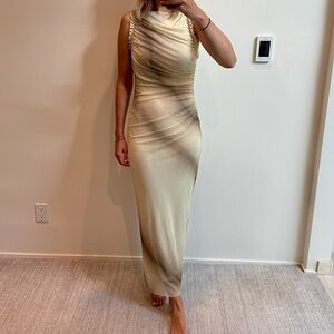 Zara Ruffled Printed Tulle Dress sz Small